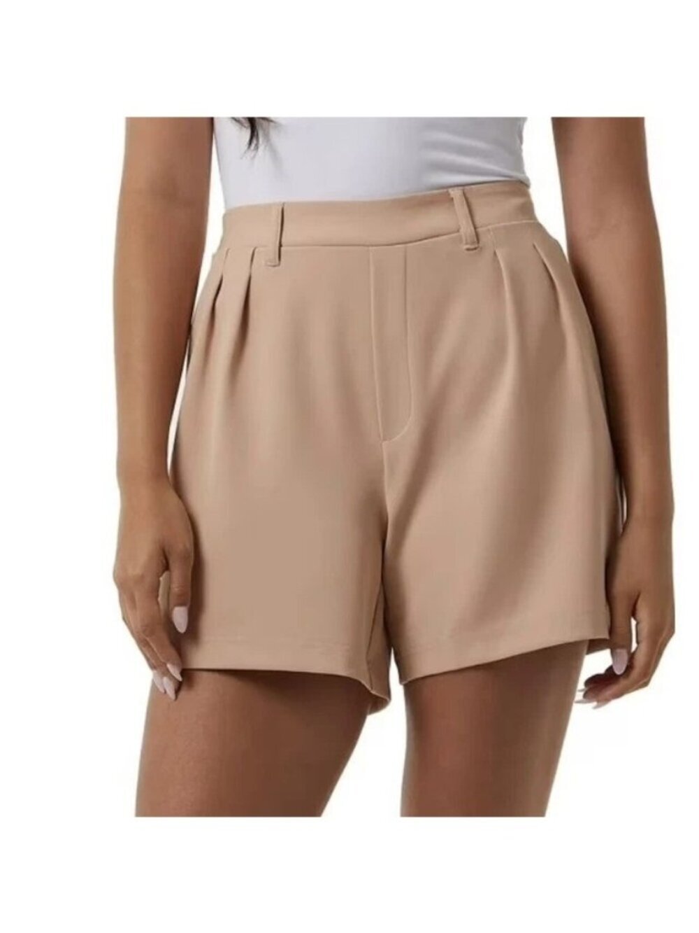 NWT 32 Degrees Cool Women's M Pull-On Shorts Elastic Waist Pleated G1994